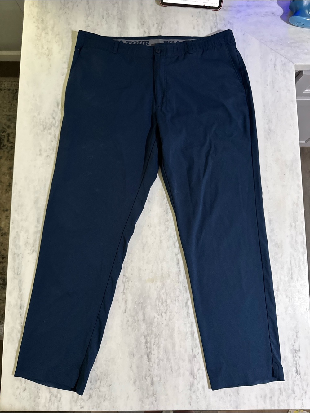 PGA Tour Men's Neutral Navy Performance Golf Chinos Pants 38x32